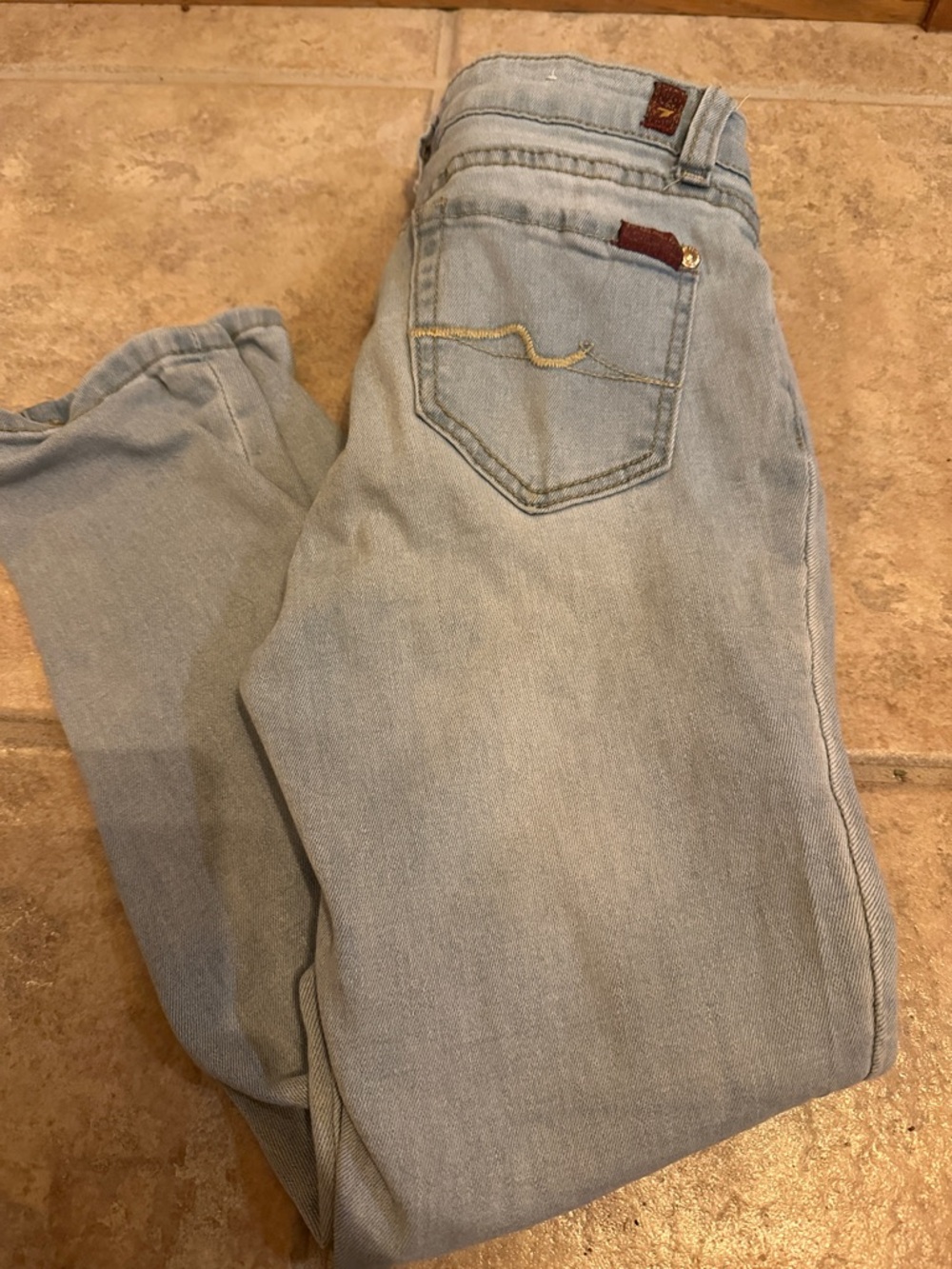 7 For All Mankind Light Blue Kids Jeans.. Skinny 10. Great shape